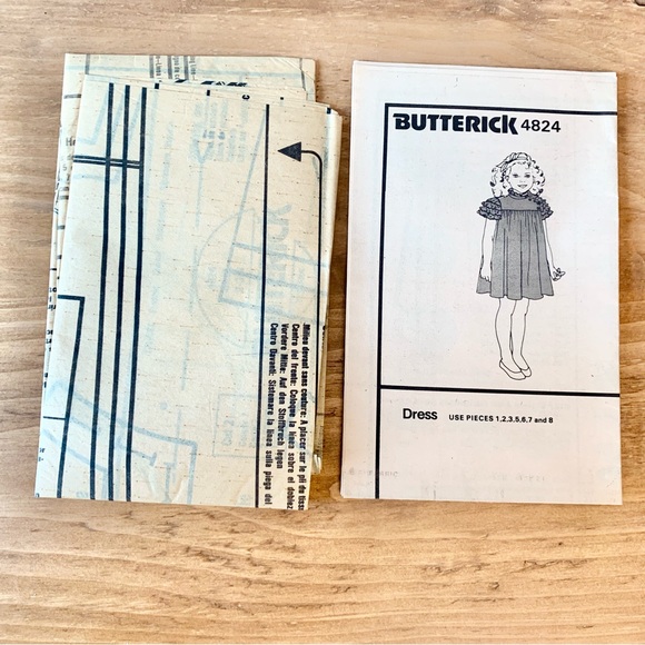 Butterick Strawberry Shortcake Fashions Pattern 4824 Drop Waist Dress Sz 2-3-4 - Picture 2 of 7